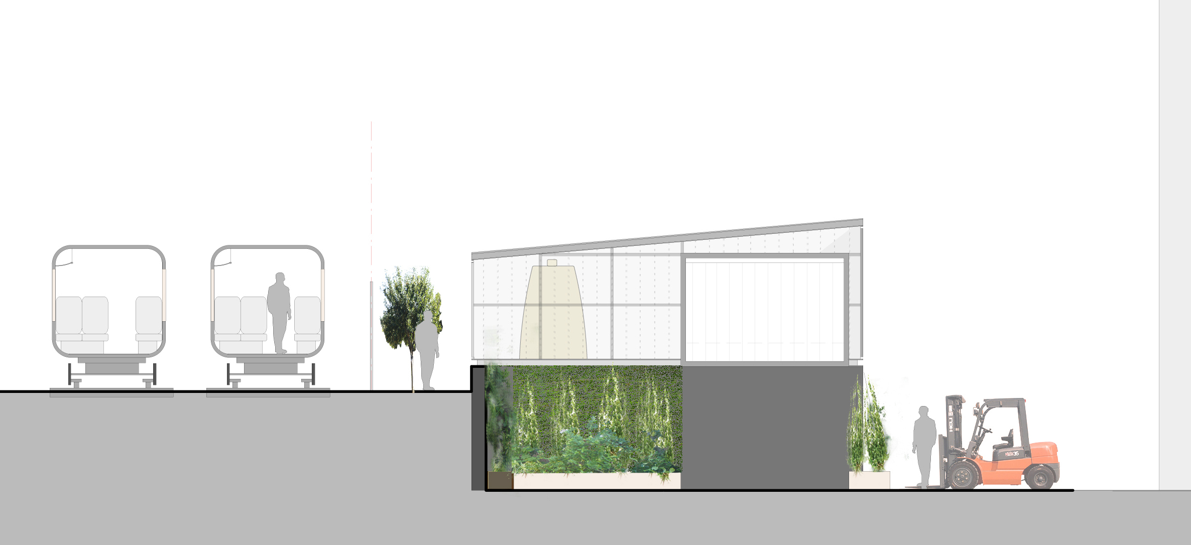 ABN1 - King's Cross Community Scale AD plant ABN1 - North Elevation